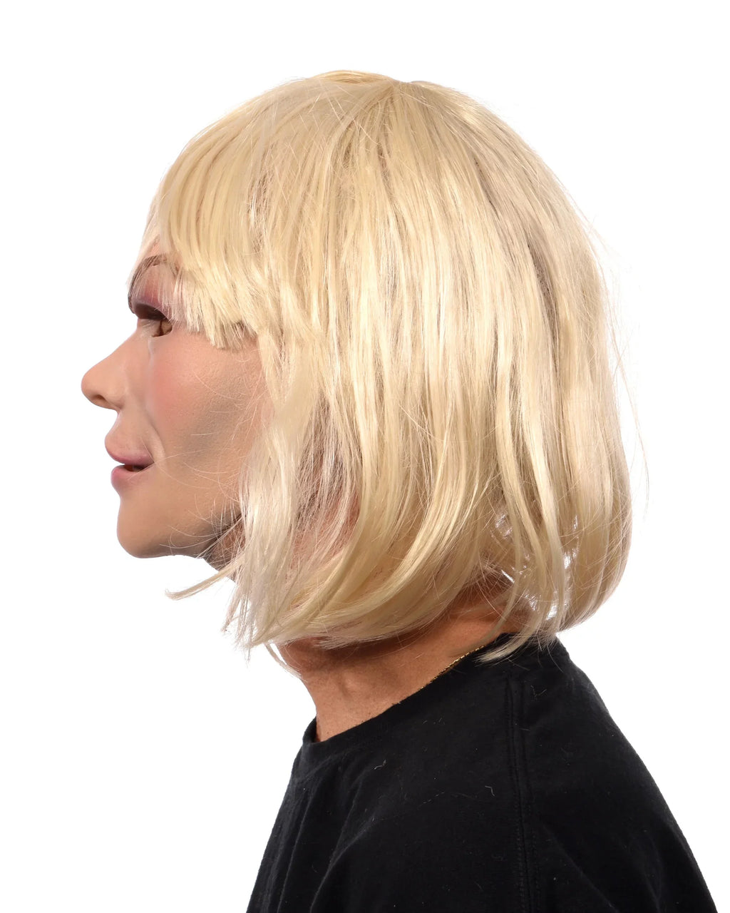 Face Latex Hair Blonde Mask Blonde with Woman attached Female
