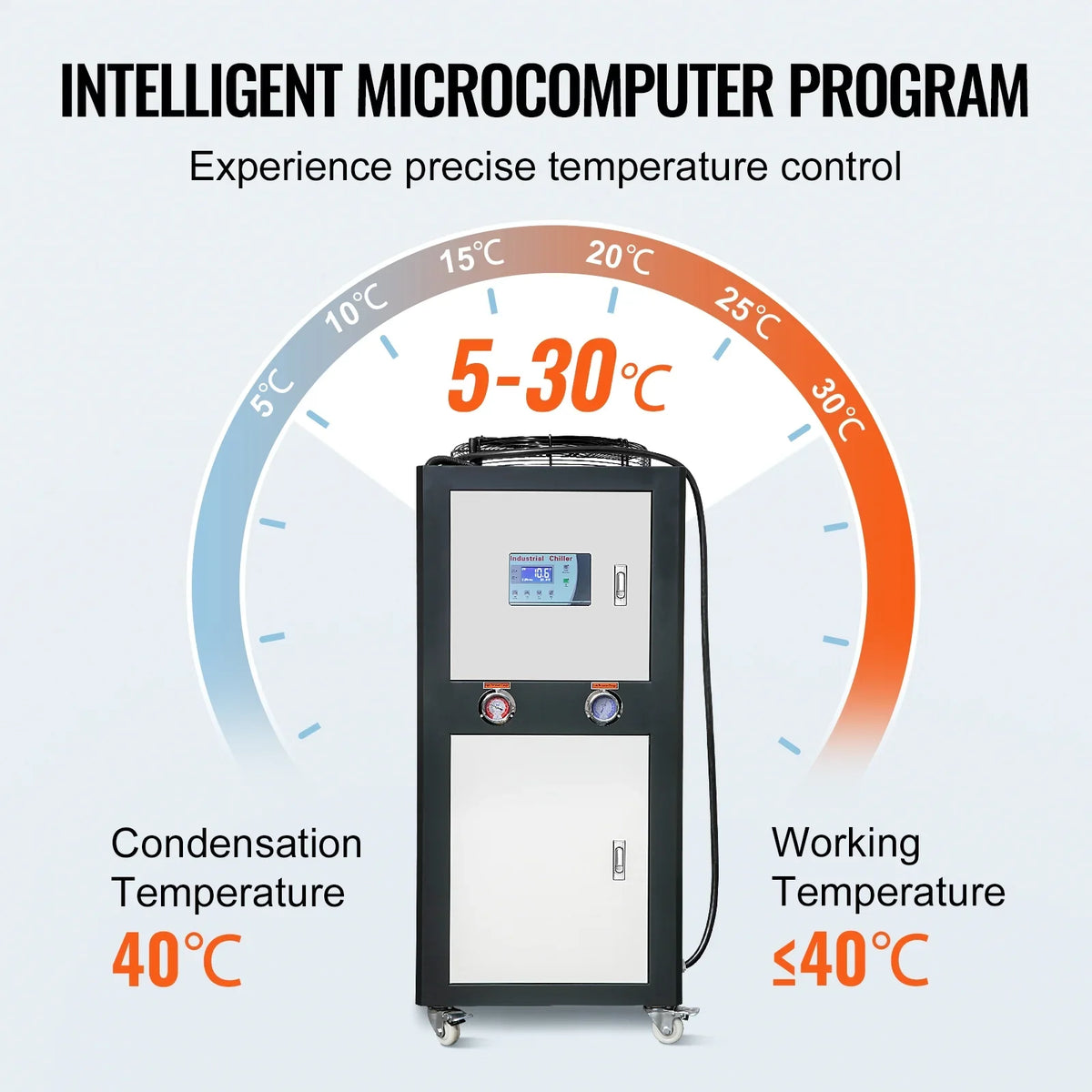 liquid Chiller 9.4HP liquid 16 Gal Cooling for SKYSHALO 60L Air-cooled Industrial
