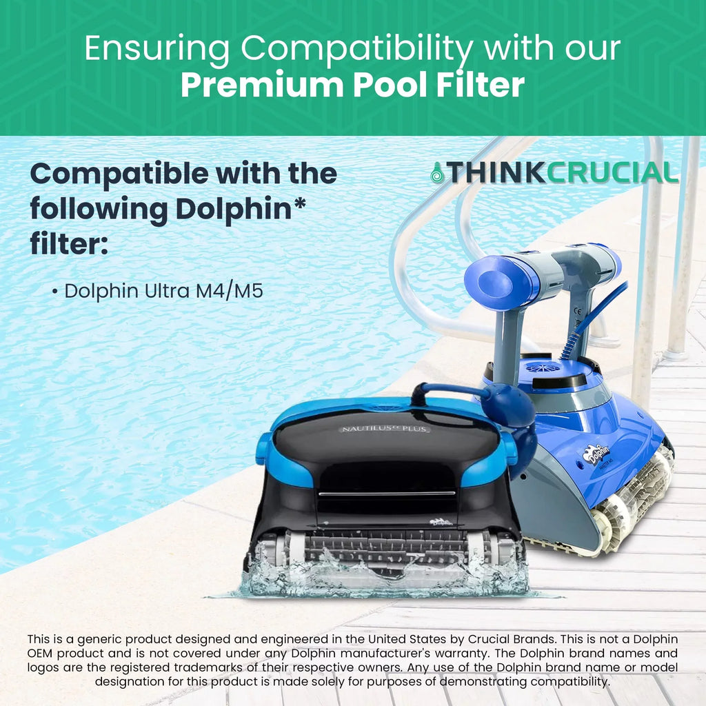 M500, Part# Models, Think Filter Ultra M200, 9991432-R4 Nautilus Replacement Z5 Maytronics Crucial 90, with Compatible Panels Fine 65, M5, Oasis Wave Large Dolphin, - Wave M400, M4, CC Filters Plus,