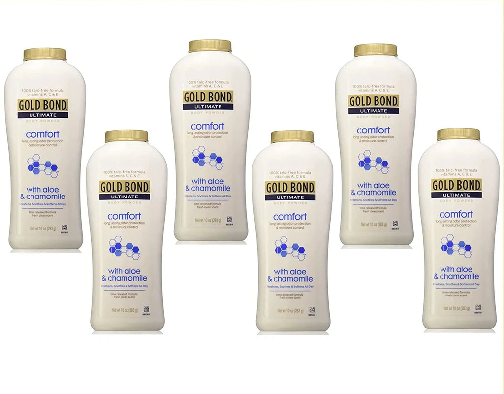 of 6) Ultimate Bond Gold Body oz. Powder Talc-Free Aloe Comfort 10.0 (Quantity