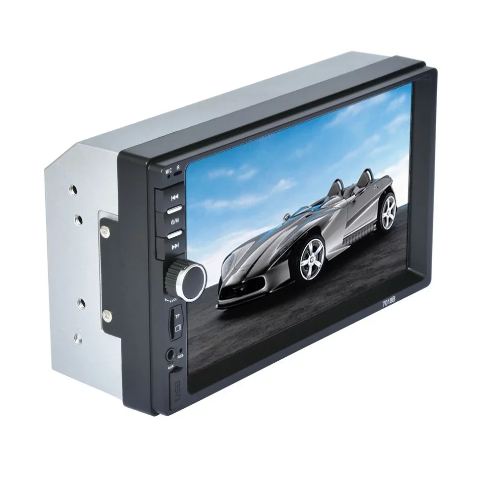Camera Stereo Car with FM Din 7 Car Bluetooth Mirror Screen Radio Receiver with Backup Radio Link Audio and Inch USB Touch Remote Control Double