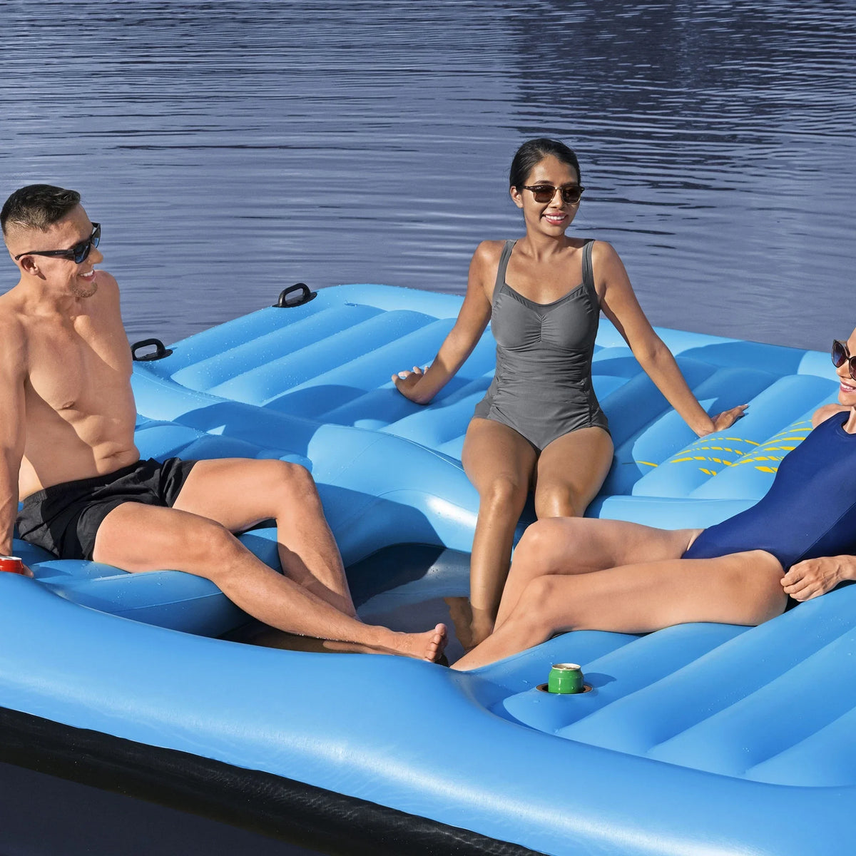 Bestway Blue Force Slide Activity 5 Person Island, Summer Inflatable Hydro