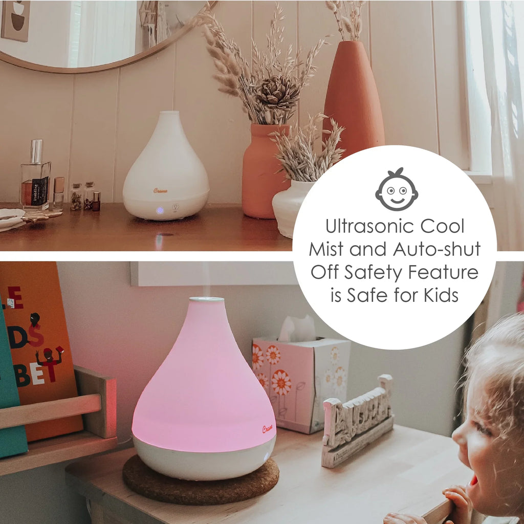 White Model Ultrasonic Cone Crane Diffuser, Aroma Shape EE-5953AD, Cool Mist
