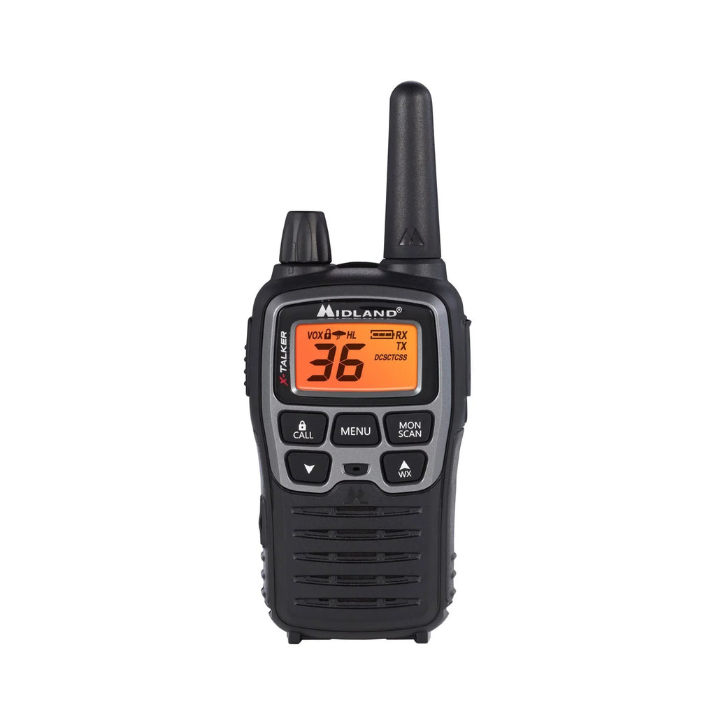 Channels, Radio T71VP3 FRS Midland 38-mile, Two-Way bundle Black Talkies, Walkie 36 X-Talker