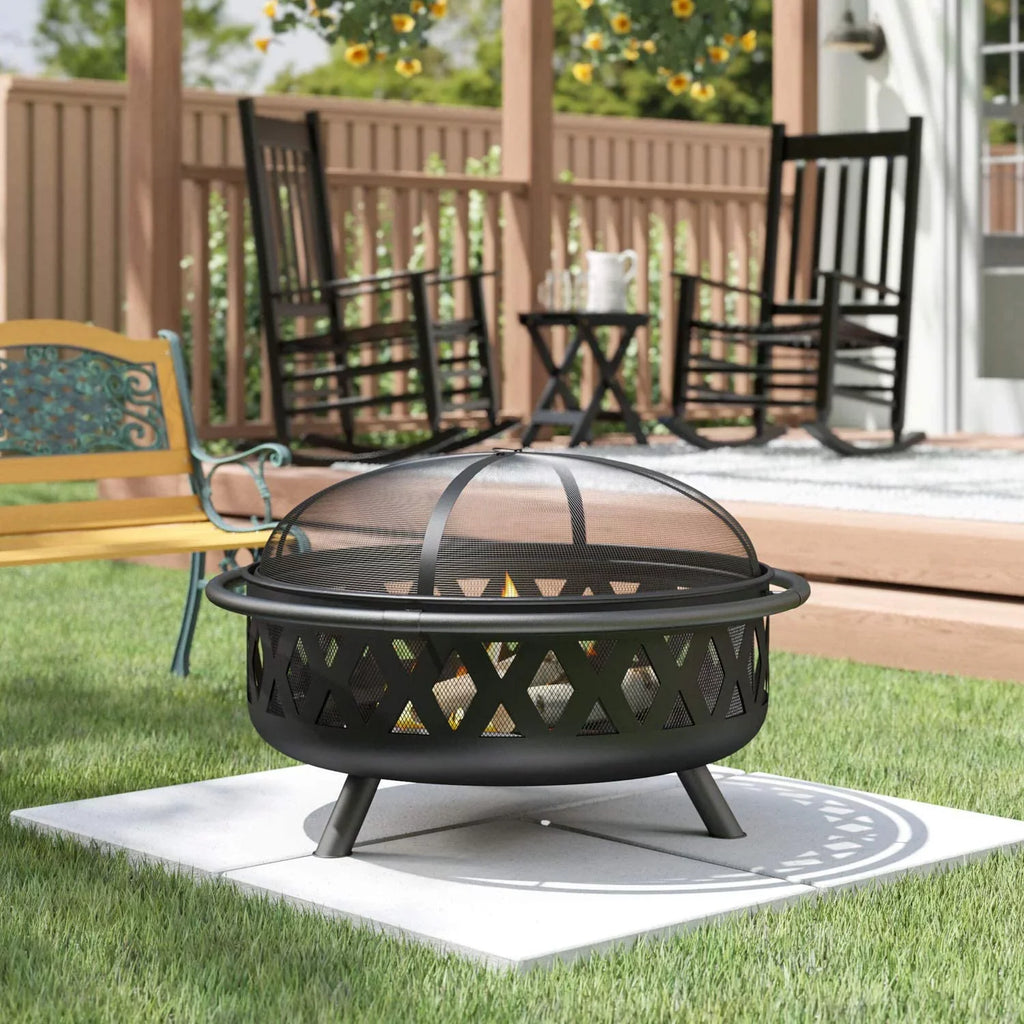 And Campfire Pit Portable Burning Pit exterior Wood Grill Fire Ambrose