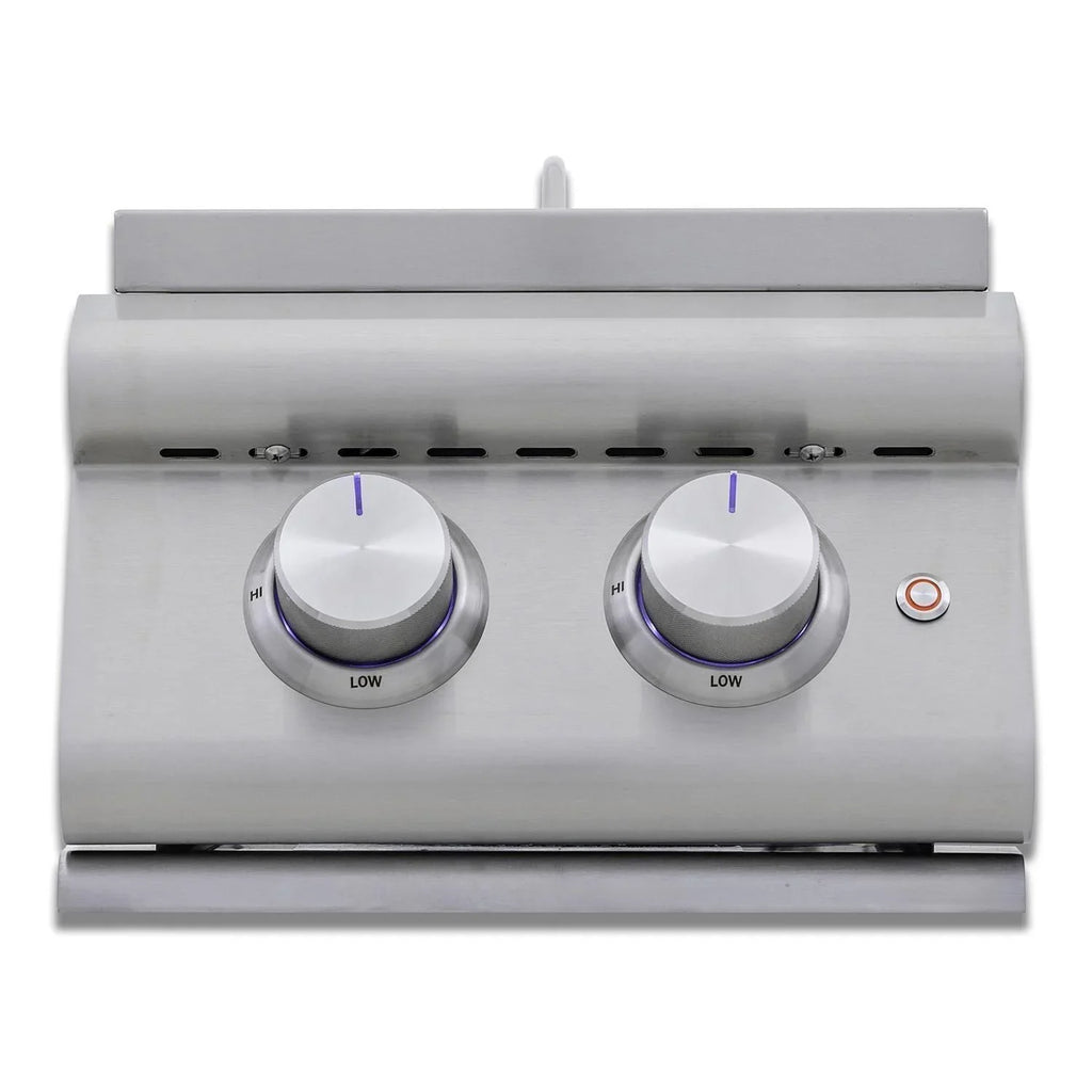 '- BLZ-SB2-LTE3-NG Burner Natural Premium Gas LTE+ Stainless Double Blaze Side Lid Steel W/