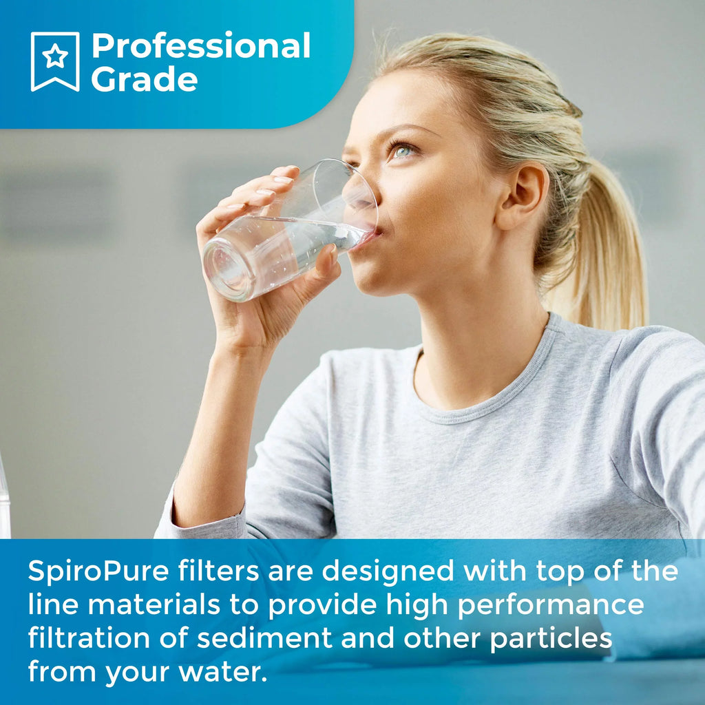 (Case Micron Polypropylene liquid Filter 20x2.5 20) SP-CW50-20 String-Wound SWC-25-2050 50 Cartridge of Sediment SpiroPure
