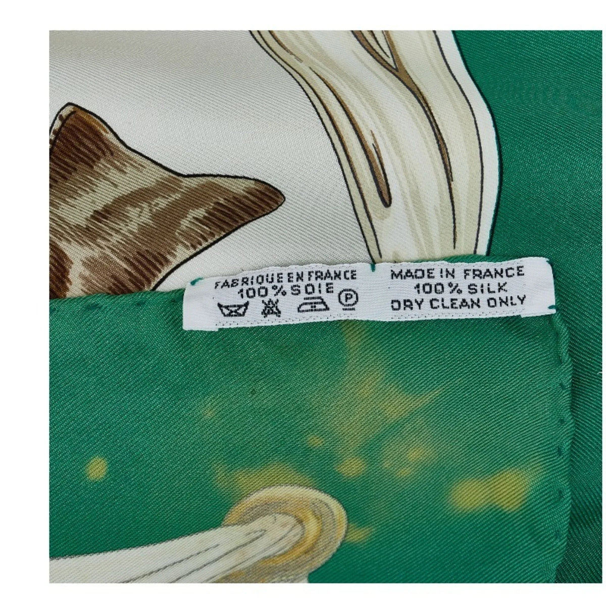 Scarf Pre-Owned Multicolor Carre Pattern Silk Tack Stirrup Hermes ETRIERS Muffler (Fair) 90 Horse HERMES Ladies Green