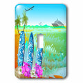 Single fun Toggle Hawaiian art Switch surfboards, jet beach, - ship and a 3dRose cruise