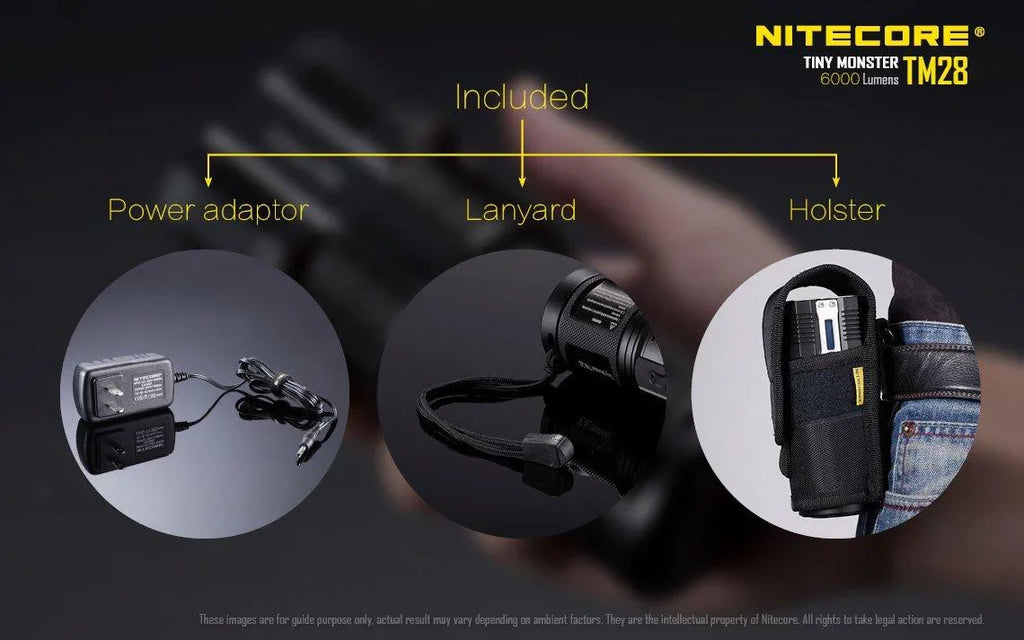 the TM28 exterior go and on -Both E4K Value or can Pack: at Recharged be Nitecore home Flashlight Searchlight