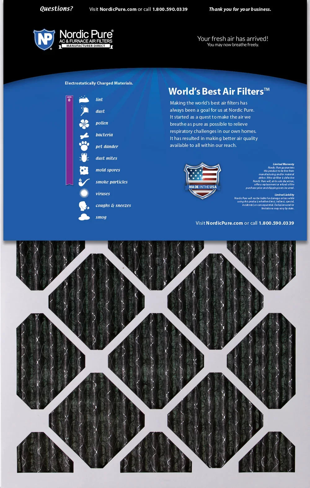 Air MERV Plus Carbon 18x30x1 Pleated 3 (17_3/4x29_3/4) 8 Filters Pack Furnace