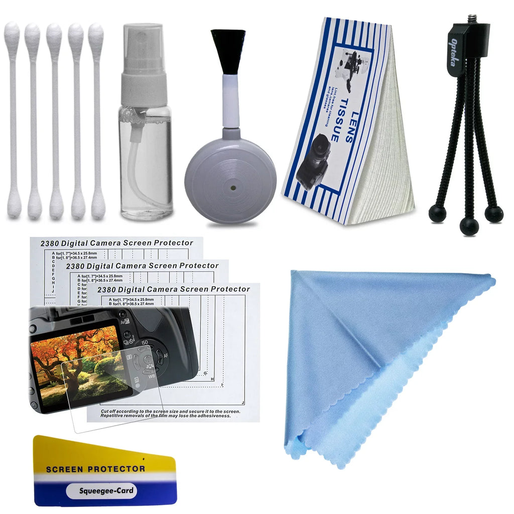 58mm and Tulip Lens 9pc kit with & kit (UV-CPL-FL-ND4-10x), hoods Cleaning More and 4pc Opteka Bundle Professional Filter Solid Filter (+1,+2,+4,10x), 5pc Set Graduated Macro + Accessory Rubber Lens