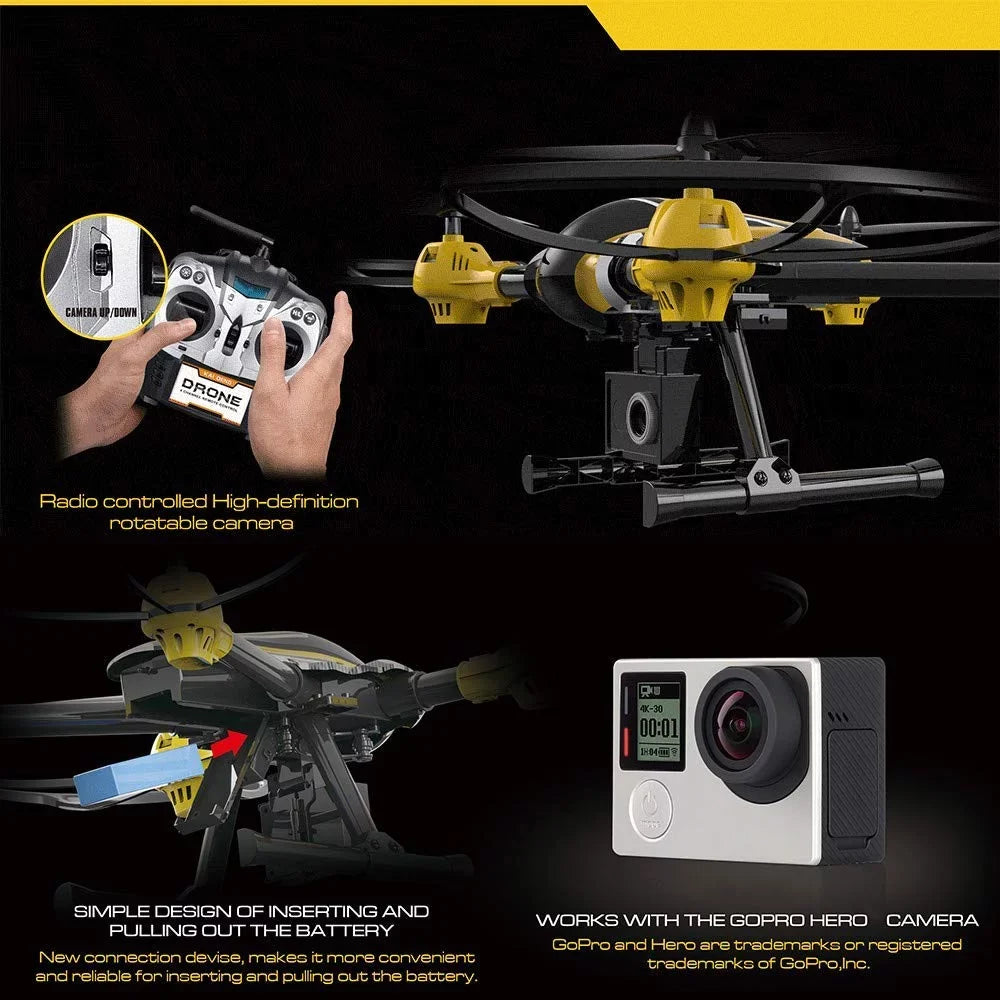 Quadcopter Headless 4CH K70C Gyro 3D Camera 2.4G Hold Axis 6 RC 2.0MP Flip Sky Warrior Mode High