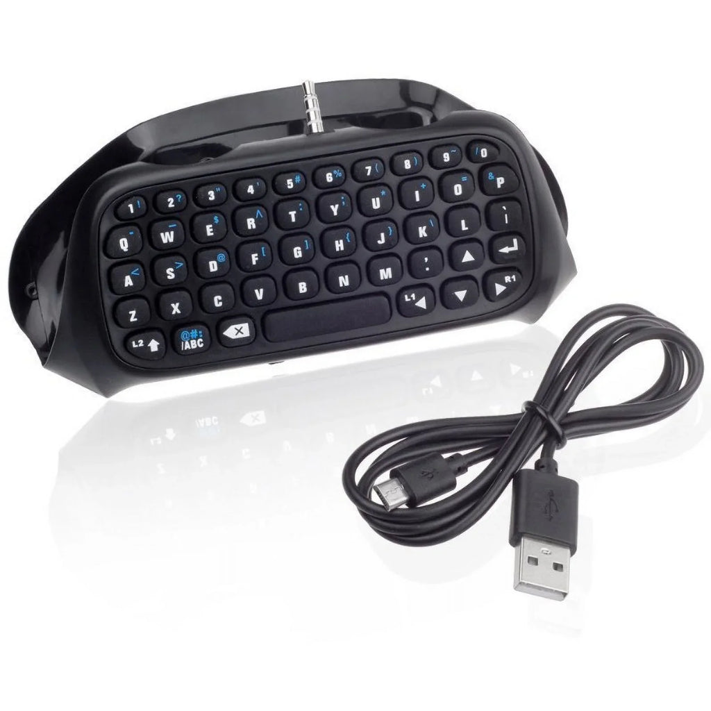 Gaming Keyboard Gamepad Black Wireless Keypad Chatpad Adapter with Joystick Compatible Controller Bluetooth Text Mini Messager -