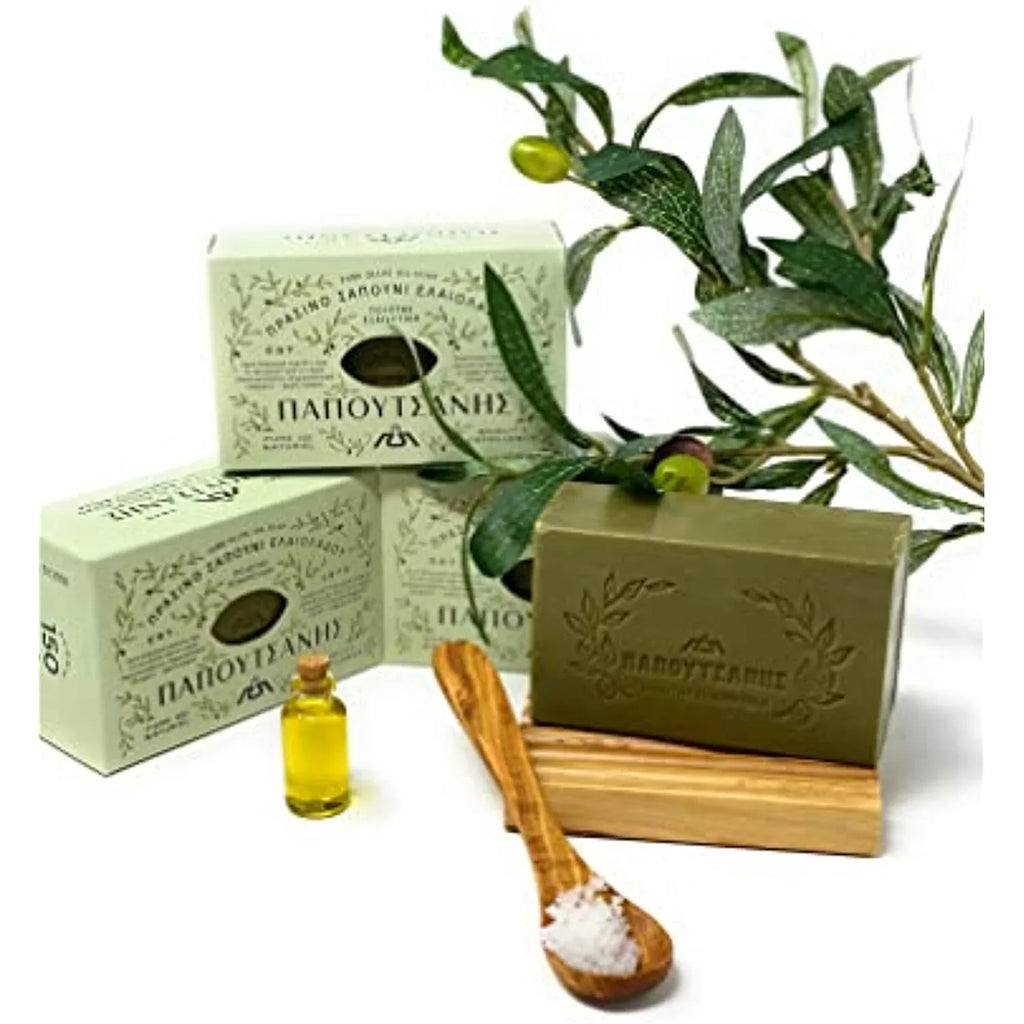 Oil 8.8 oz, Olive Of Greek (250g) Pack Soap Of Bars, 4 Pure Papoutsanis
