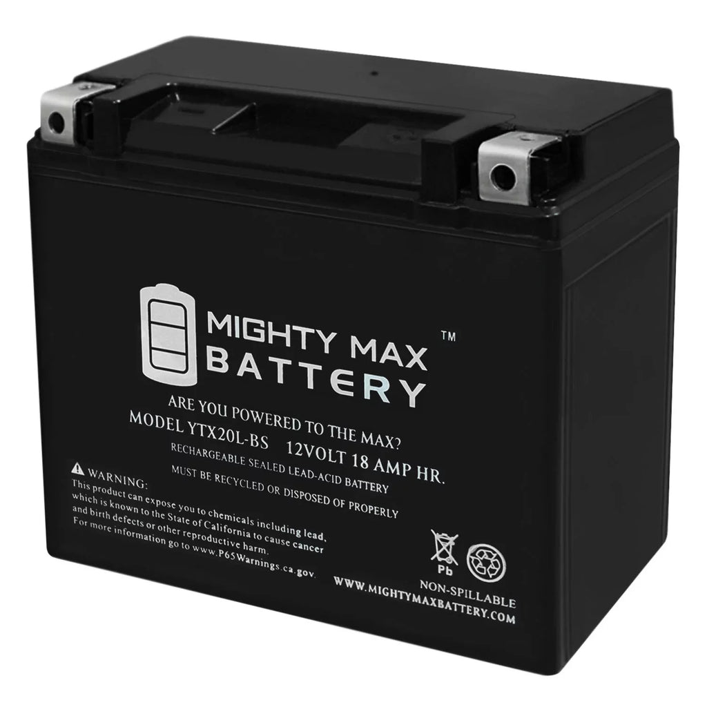 YTX20L-BS Jetski Motorcycle Battery ATV Replacement for