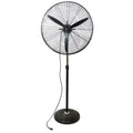 Industrial Pedestal Oscillating Black Fan 3-Speed Adjustable 30" - Northlight