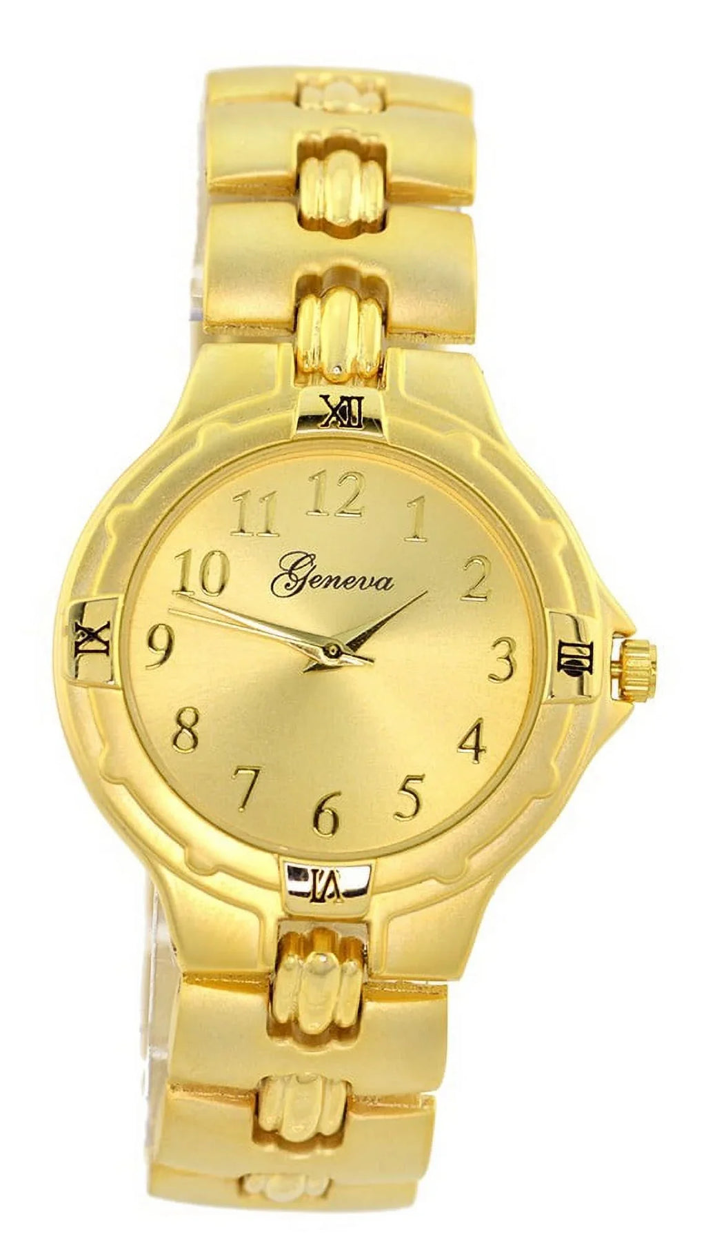 17mm fits 38mm Fashion dial, metal link watch Styling case. 7.5 wide bracelet 7.5 Ladies Desiger Gold-Tone thick Gold-tone Silver-Tone wrists