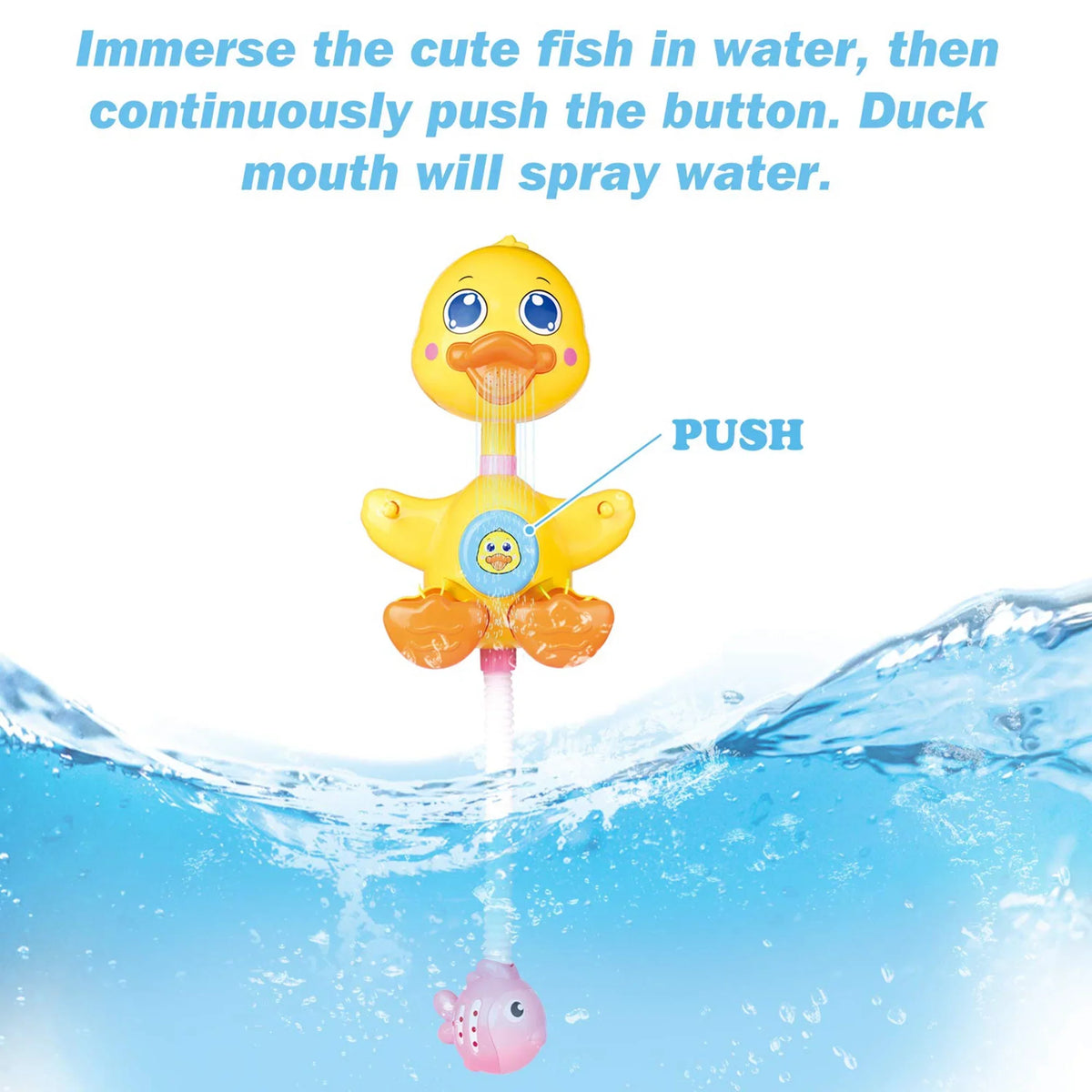 Boat, Bath Fun Toys, Gifts Fishing for Toys Bath Spray Bathtub liquid Toy, 9 Baby Little Toys Kids, Squirters, Pcs Bath for Best Duck Net, Kids