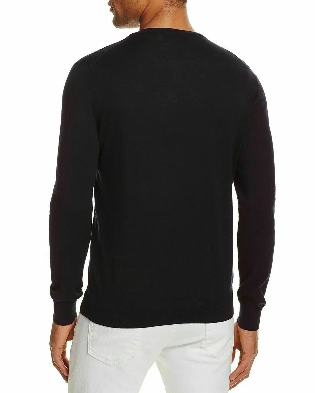 Bloomingdale's Sweater, Crewneck NAVY Cotton Small US TRUE Blend