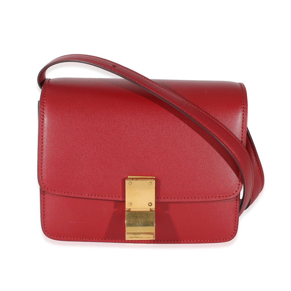 Bag Small Smooth Calfskin Pre-Owned Box Red Classic Celine