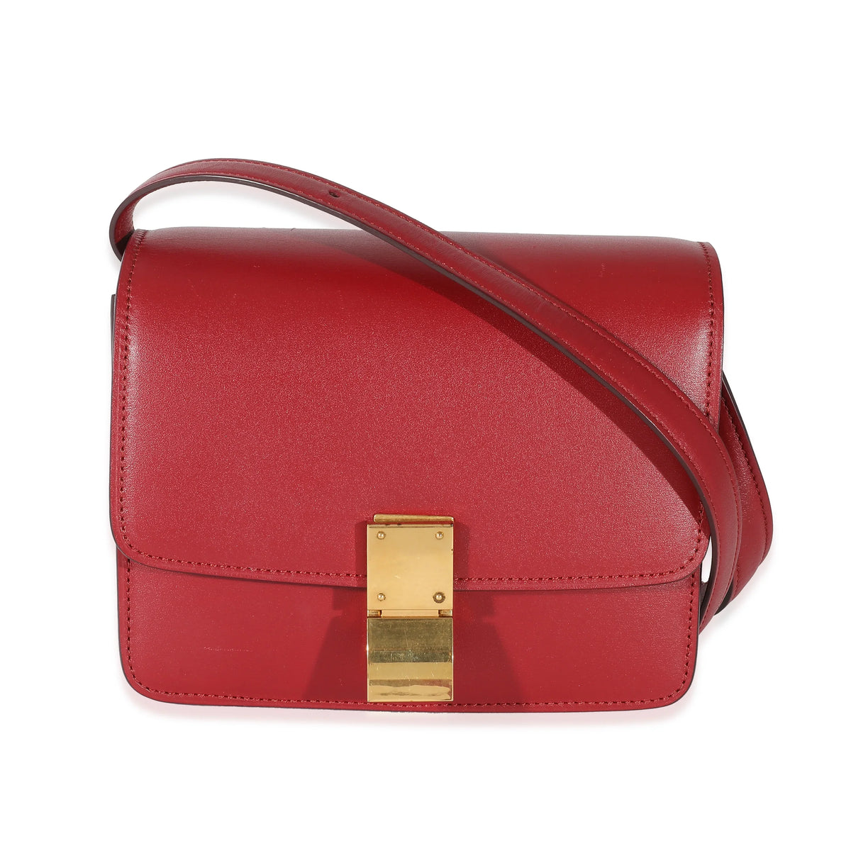 Bag Small Smooth Calfskin Pre-Owned Box Red Classic Celine