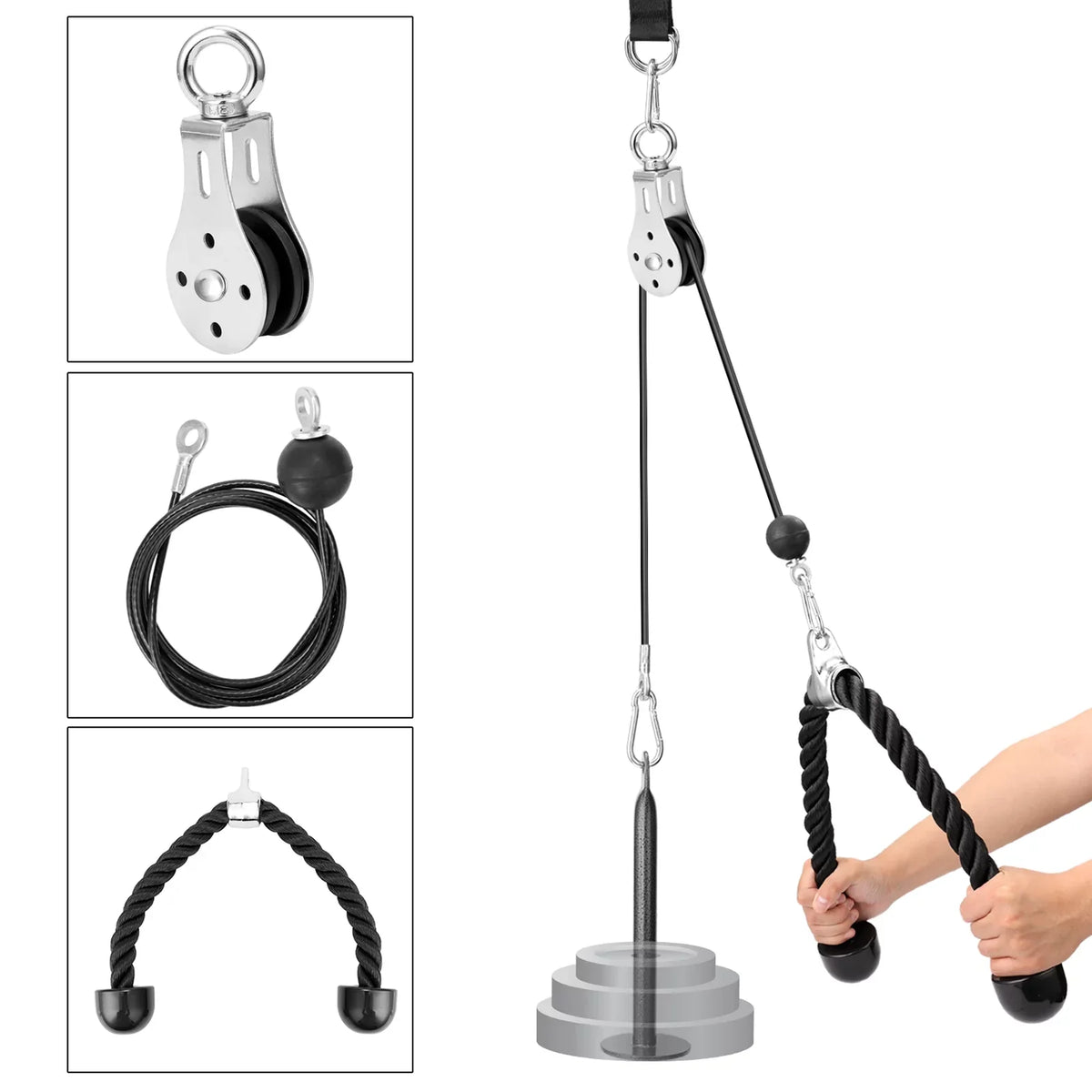 Loading System Pulley Pin Strength DIY Blaster Arm Lifting Cable Training Biceps Attachment Hand Triceps Fitness Equipment Machine