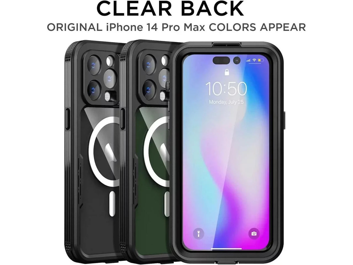 inch, Protection 6.7 Waterproof Case Fully iPhone 14 with Full Snowproof, Pro for Sealed Shockproof MagSafe Body Cover Compatible Underwater Max