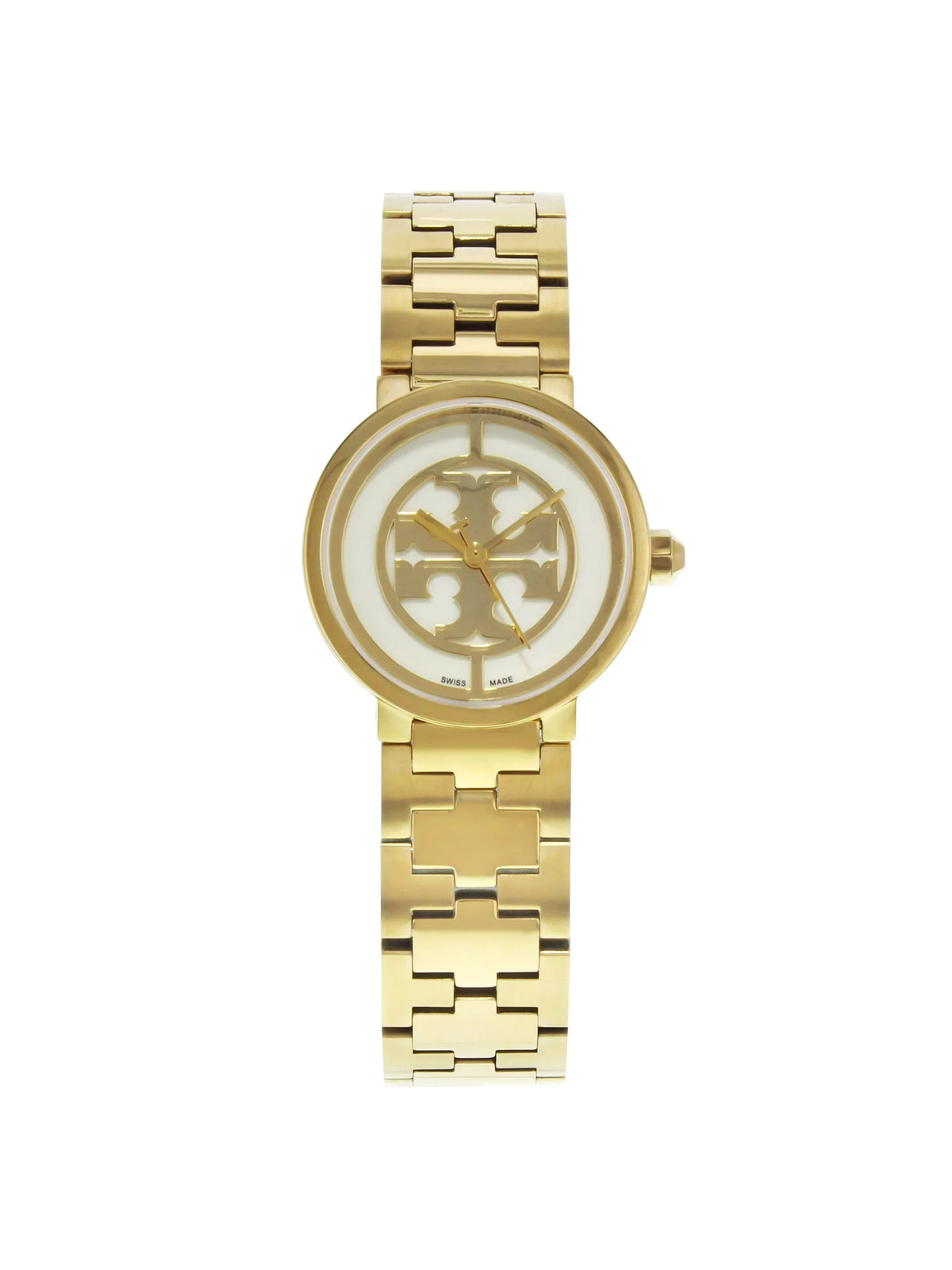 Gold Stainless Quartz Pre-Owned Tone (Good) TRB4030 Reva Ladies 21mm Watch Tory Steel Burch