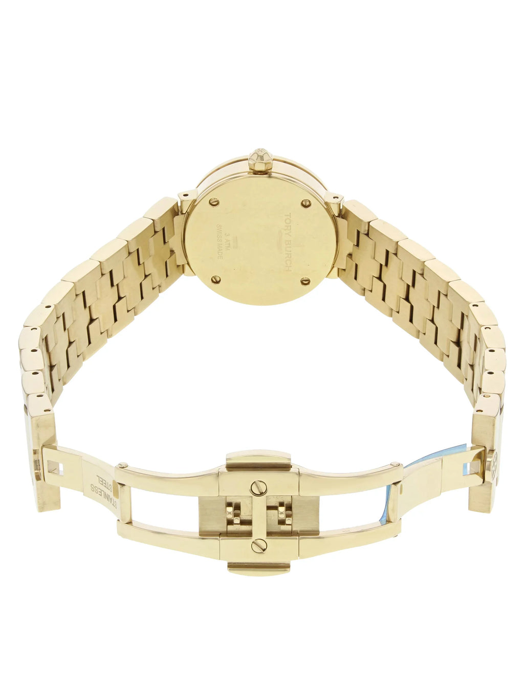 Gold Stainless Quartz Pre-Owned Tone (Good) TRB4030 Reva Ladies 21mm Watch Tory Steel Burch