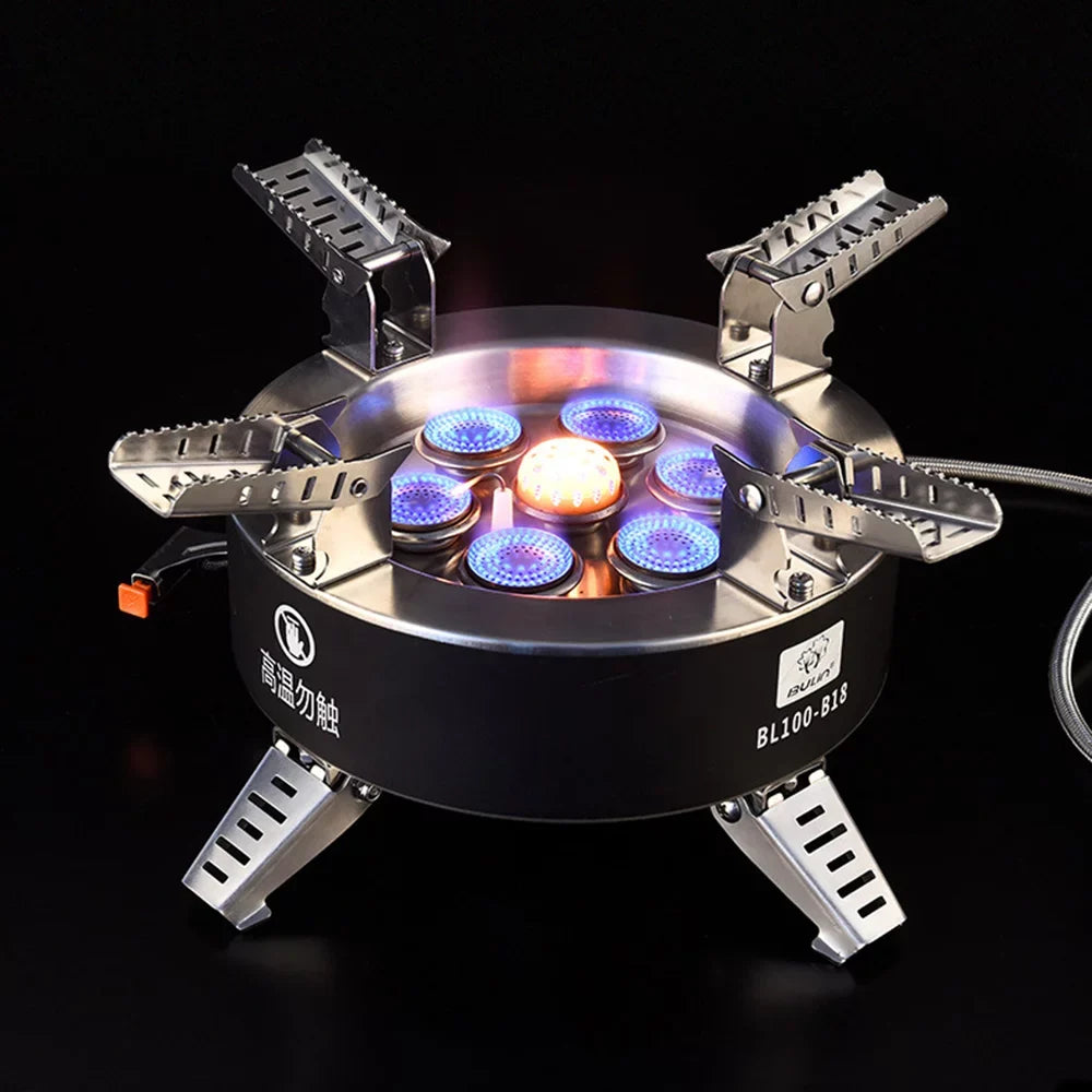 core Collapsible Stove, Camping Windproof Stove, Gas High Stove, Traveling Backpacking Fishing Dcenta Hiking 18000W Seven