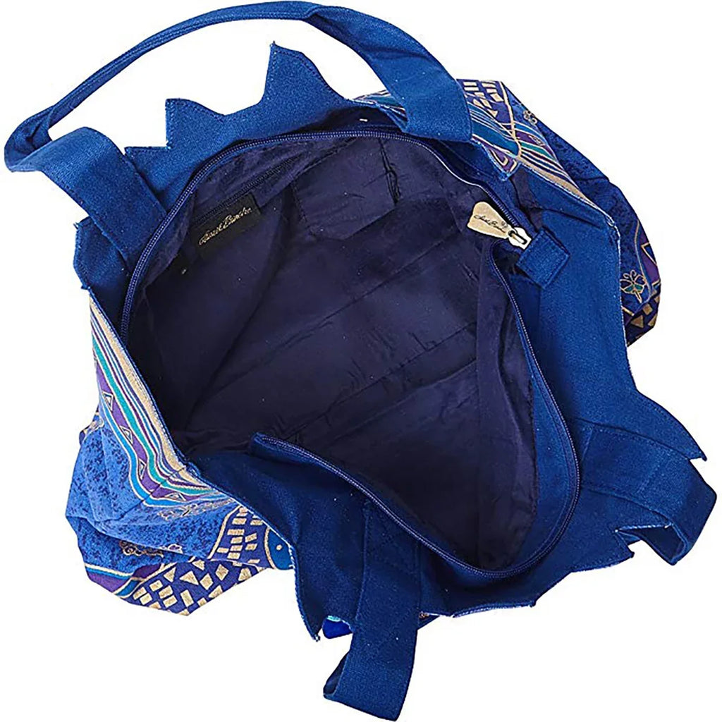 Large Indigo Laurel Cats Burch Tote Cutout (Indigo Cats) Shoulder
