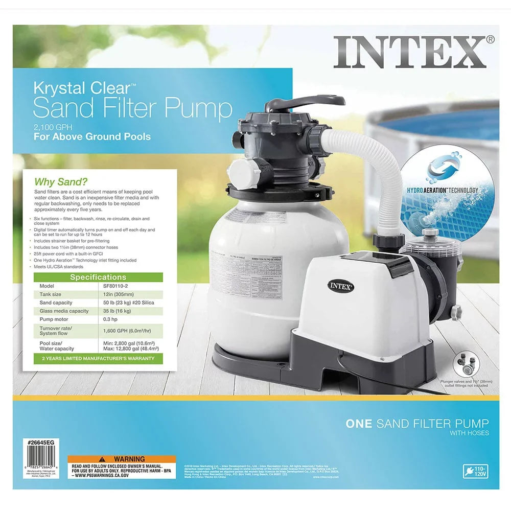 Sand 2100 Filter Deluxe Maintenance Intex Pump, Kit, Pool Skimmer Pool GPH &