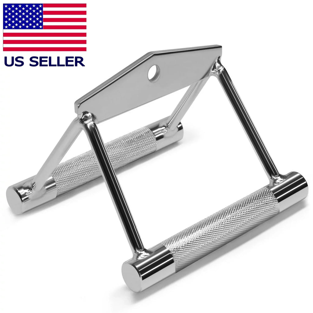 Multi V Grip Handle Close Maniac Double Gym Lat Row US Fitness Twin Attachment Cable Bar Seated