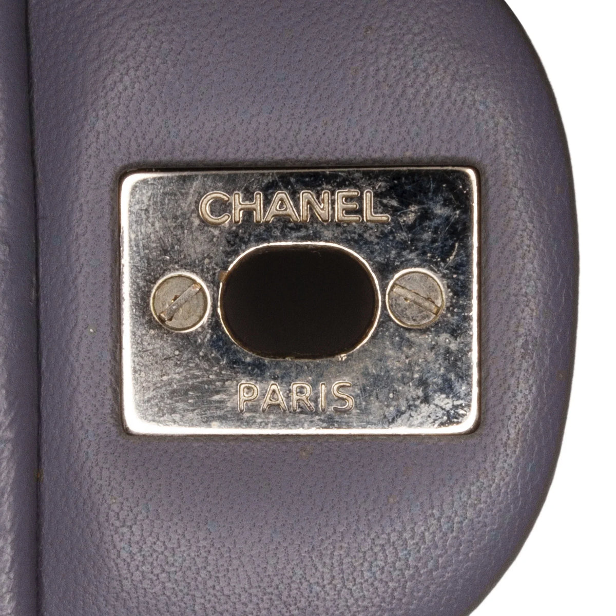 Crossbody Lambskin Single Mini Unisex Leather Pre-Owned Classic (Fair) Bag Flap Rectangular Authenticated Gray