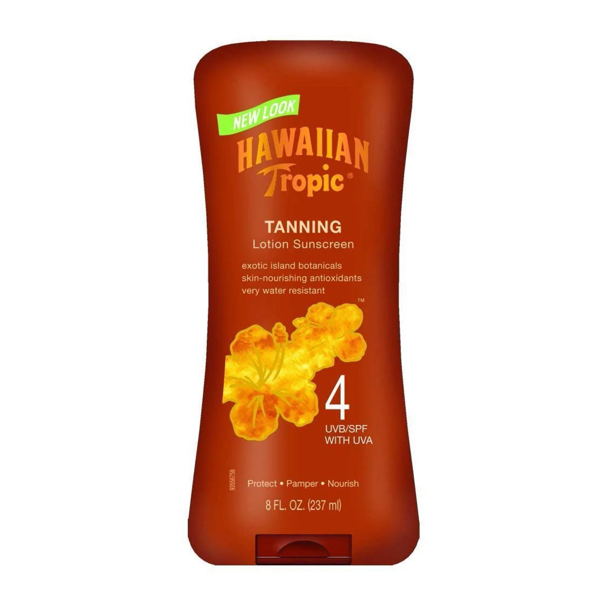 Pamper Hawaiian Skin Tropic Nourishing 4, Tanning 8 oz Protects Spf Lotion