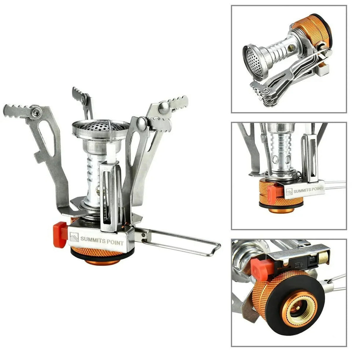 Valve with Camping Adjustable Portable Piezo Backpacking Stoves 2 Stove Ignition