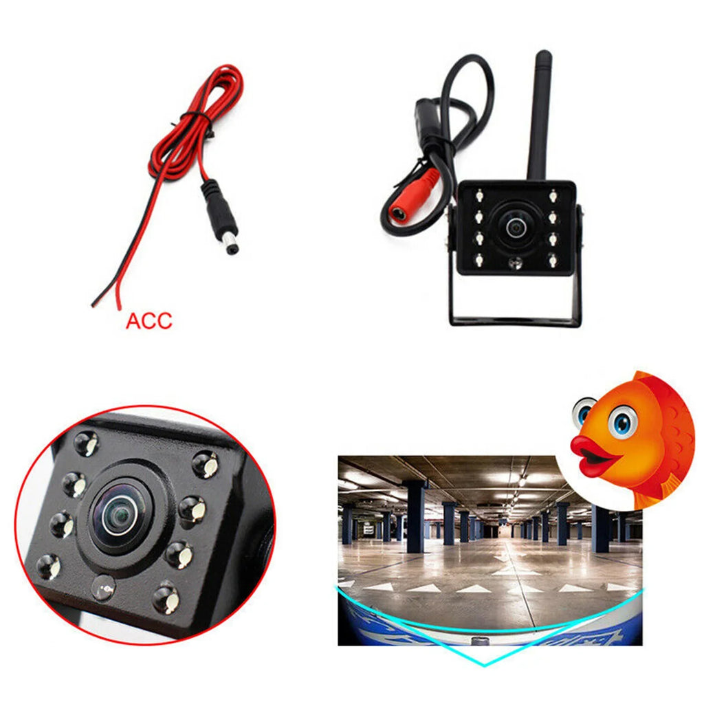 Night Automobile IP67 LED Reverse Rear Truck ~36V Bus Gecheer Vision View WiFi Camera Car Backup Wireless Camera, Waterpr"
