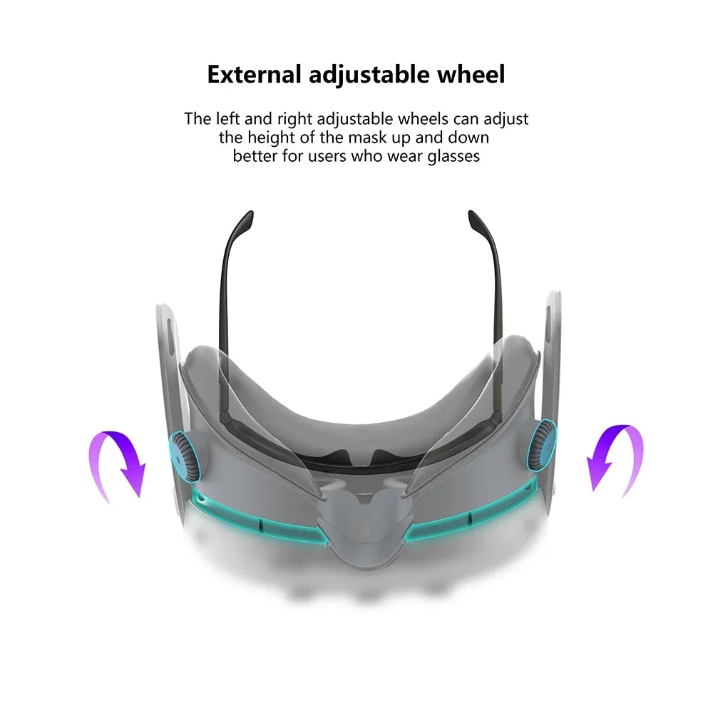Glasses Replacement Heat Fan Air Face Cooling Quest Dissipation VR for Circulation Dual Fogging 3 Fans Inward Magnetic Cool Air/Outward Eliminates Mask