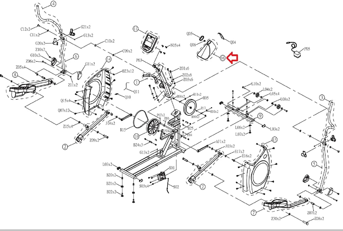 EP533 Elliptical Works - Set W Cover CE4.1 Middle Horizon Fitness