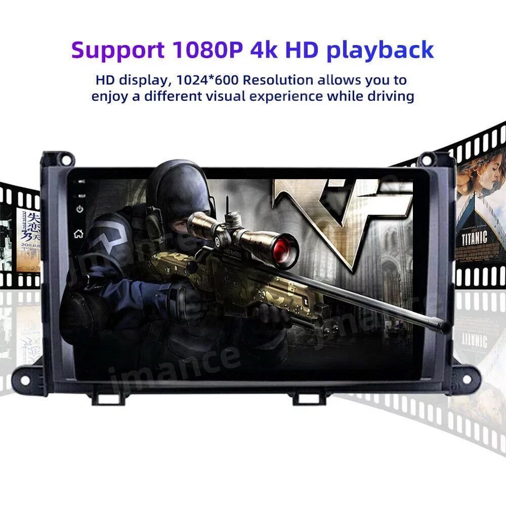2011-2014 CarPlay Stereo Support Android Wireless Andriod Camera with Auto Toyota for Sienna JMANCE Backup Car 10