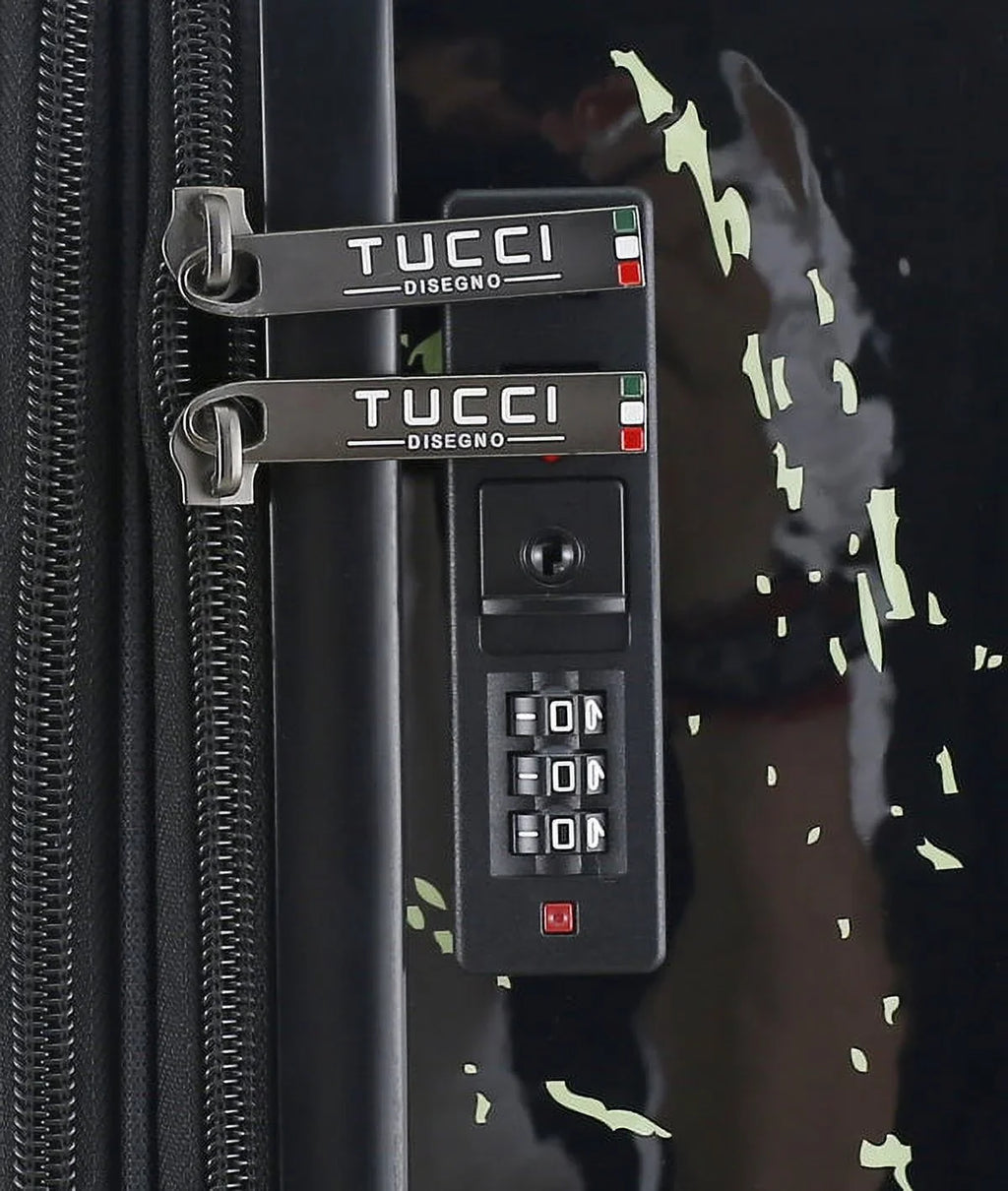 Italy TUCCI Art 24" Suitcase Luggage Spray Peace World In The