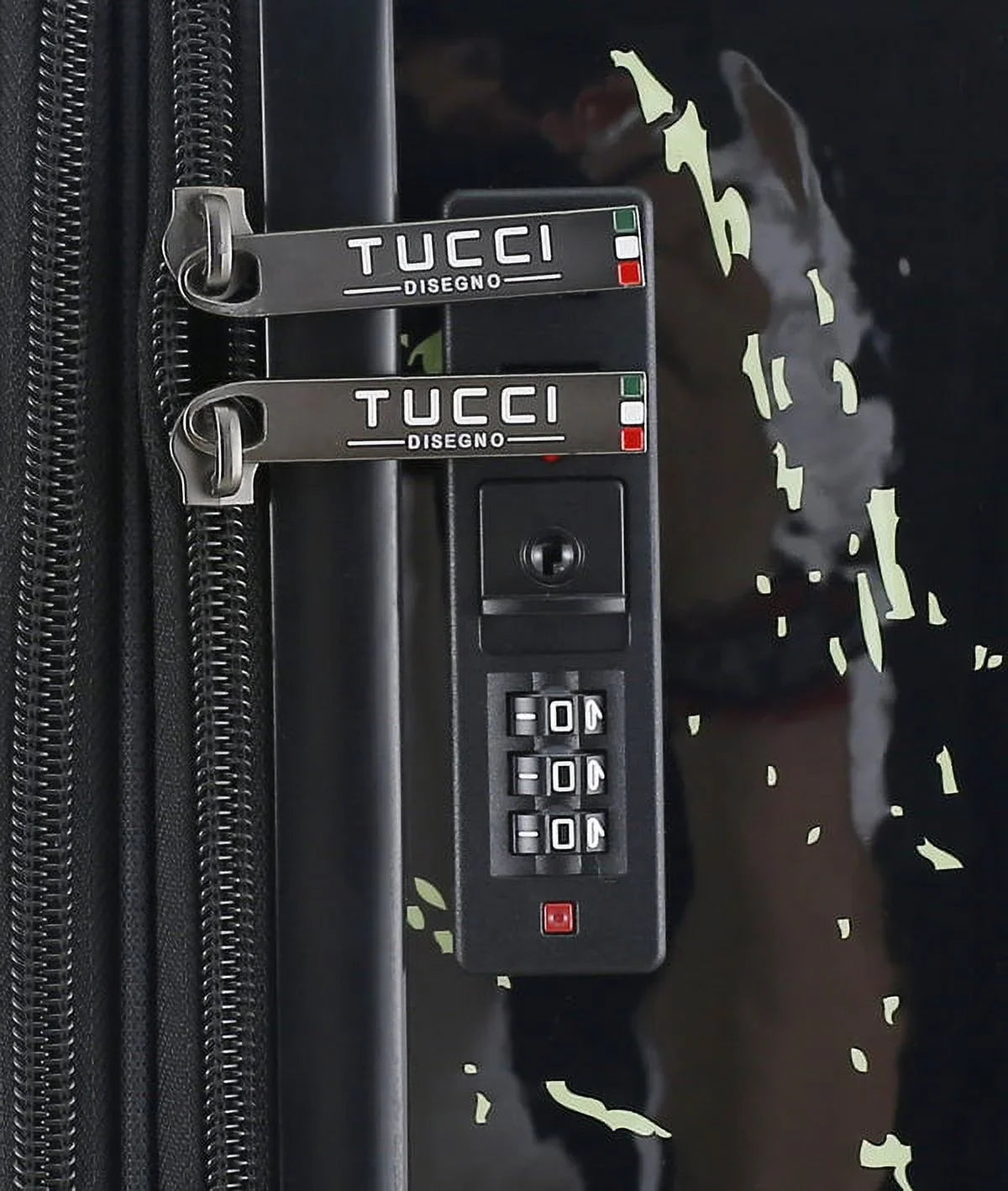 Italy TUCCI Art 24" Suitcase Luggage Spray Peace World In The