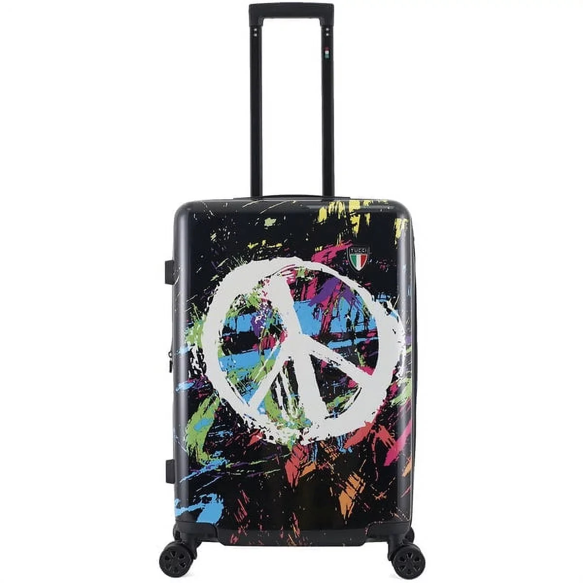 Italy TUCCI Art 24" Suitcase Luggage Spray Peace World In The