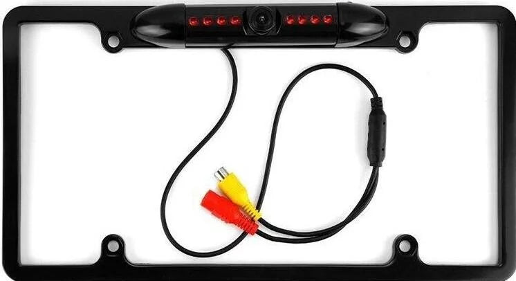 Plate Camera Frame 8IR Vision View License Rear Parking Backup Black Night Car US