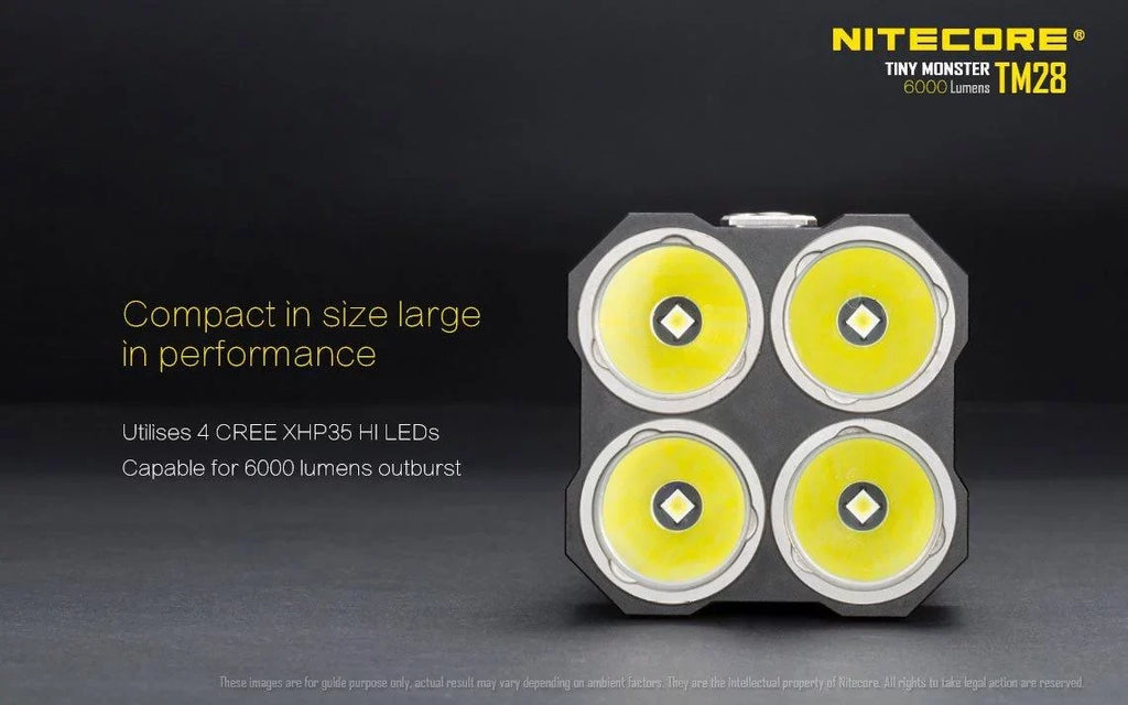 the TM28 exterior go and on -Both E4K Value or can Pack: at Recharged be Nitecore home Flashlight Searchlight
