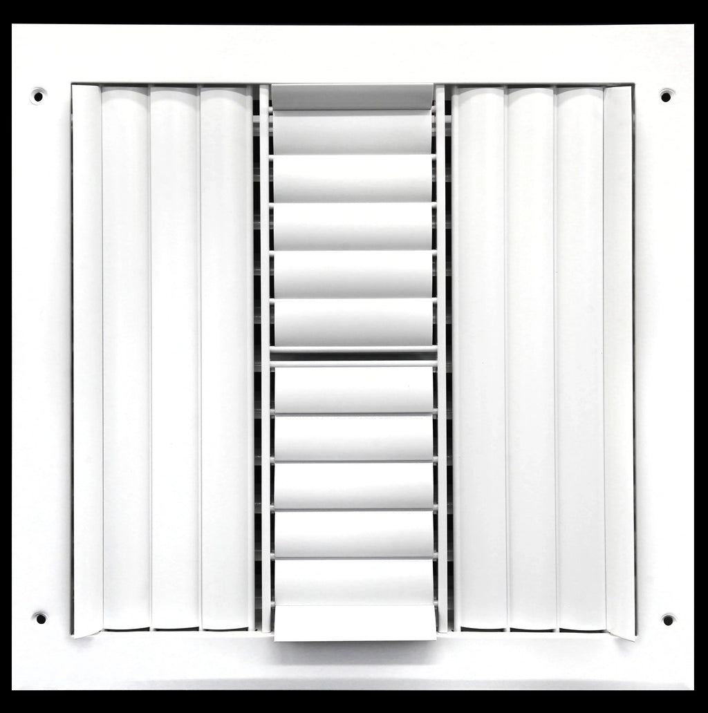 Vertical/Horizontal X 17.65"w Full Adjustable X Dimensions: HVAC 17.65"h Cover 4-Way Direction Duct Air Control Aluminum Curved 16"w Diffuser Outer - - Vent Supply Blade Airflow 16"h
