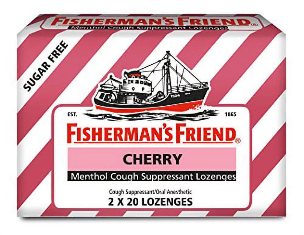 Each Pack Cherry Count Fisherman's Lozenges 6 Friend 40 Cough Suppressant