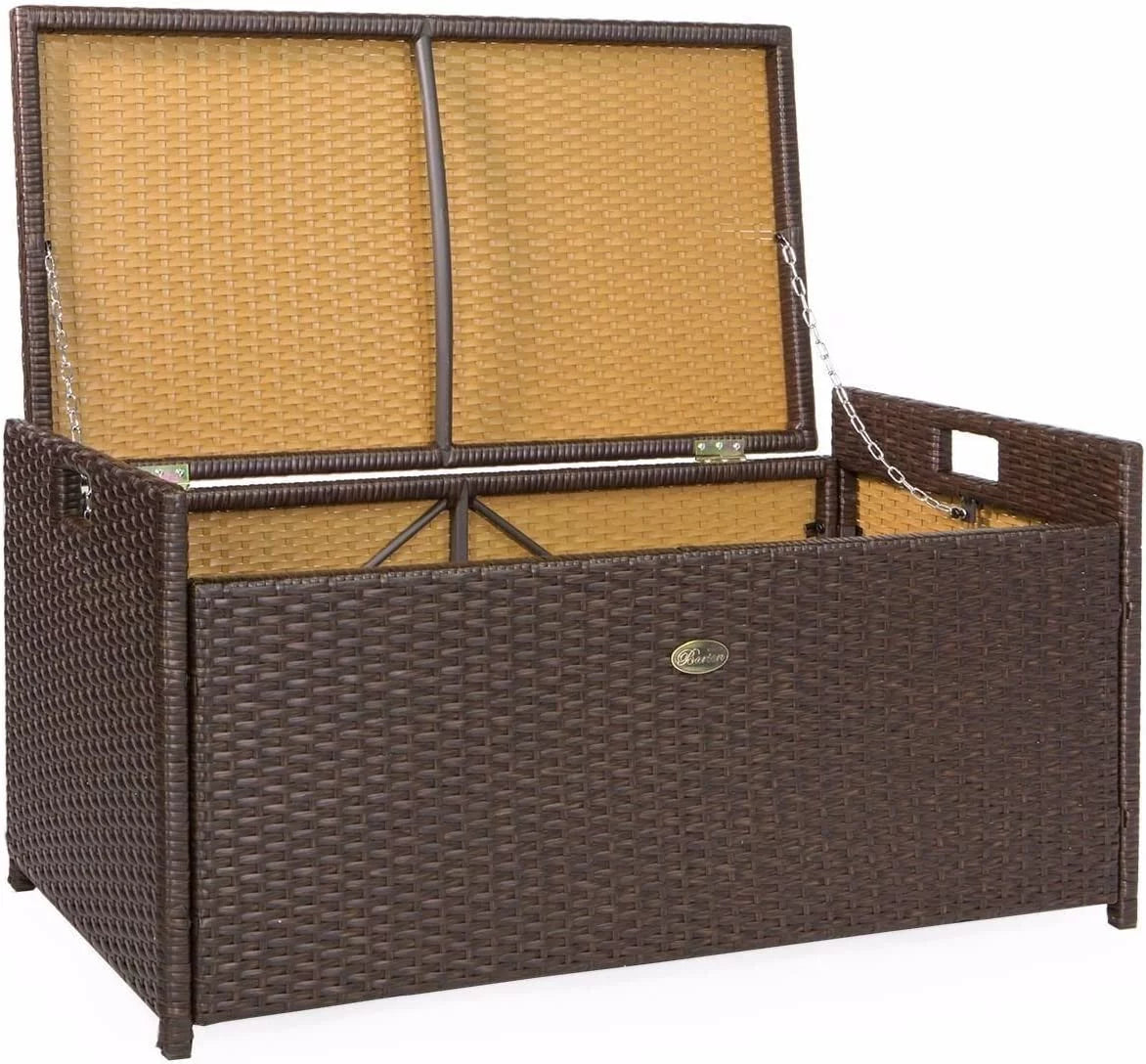 Yard 60 Backyard Porch Shed Cabinet exterior w/Seat Patio Pools Box Gallon xrboomlife Cushion Bench Deck Container Tools