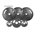 G2 lbs Rubber Encased Plate York Grip Dual Barbell Line - 25 Olympic Thin